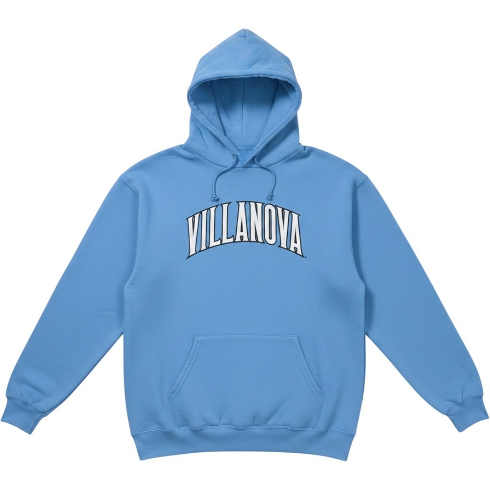 Villanova Light Blue Pullover Hoodie with Kangaroo Pocket NWT men's large